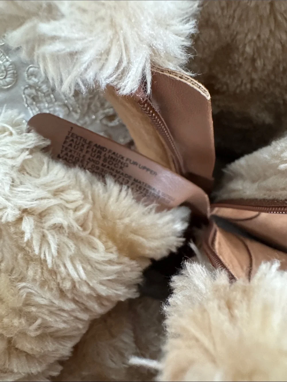 Cat & Jack Brown and Cream Faux Fur Kids Boots Duo